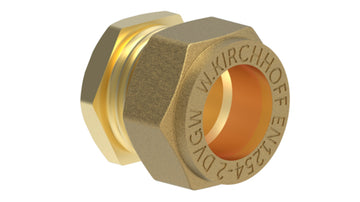 Schütte MS Endstück blank 15 mm Klemmfitting für CU-Rohr (messing)