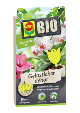 COMPO Bio Gelbsticker Dekor, 10 Stück