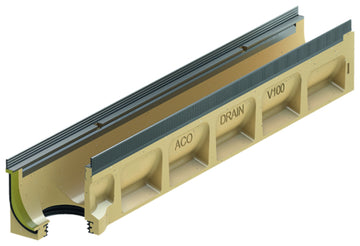 ACO DRAIN® Multiline Seal in V100S Rinnenunterteil ohne Abdeckung, Polymerbeton