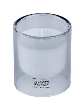 Schöner Wohnen Duftkerze S Cotton, blaues Glas, im Glas