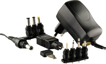 Schwaiger Steckernetzteil 1000 mA mit 9 Adaptern, Ladegerät