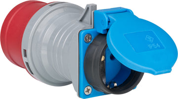 brennenstuhl CEE-Adapter 400 V/16 A grau/rot/blau auf Schuko 230 V/16 A