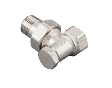 LEYSSER Saco Heizkörperverschraubung Eck, 1/2" vernickelt, Farbe silber