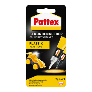 Pattex Sekundenkleber für Kunststoffe, flüssig, 5 g, farblos