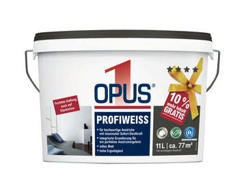 OPUS1 Profi Weiß Innenfarbe, weiß matt, 11 l inkl. Grundierung