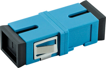 Schwaiger Glasfaser-Verbinder SC Simplex 1fach für innen, Blau/Schwarz