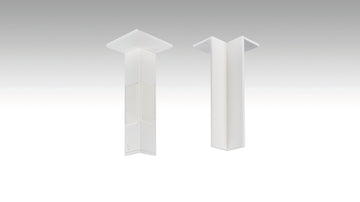 Moderna Design-Sockel Innenecke DSL80 weiß, 4 Stück