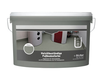 Rühl Heizölbeständige Fußbodenfarbe hellgrau, 5 l Eimer