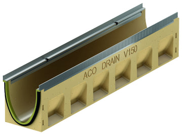ACO DRAIN MultilineSeal in V150S Rinnenunterteil, Polymerbeton, verzinkt (1 m)