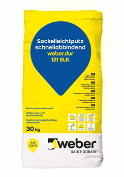 weber.dur 121 SLK Sockelleichtputz 30 kg naturgrau, 1 mm