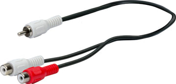 Schwaiger Cinch-Y-Adapter weiß/rot/schwarz, 0,20 m