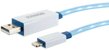 Schwaiger Sync&Charge Lightning Kabel leuchtend 0,90 m, weiß