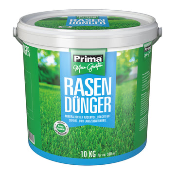 PRIMA Rasendünger mit Sofort- u. Langzeitwirkung NPK 18+5+13 (+S/Fe), 10 kg