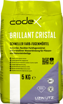 codex Brillant Cristal Fugenmörtel zementär achatgrau, 5 kg Beutel