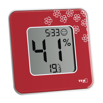 TFA Digitales Thermohygrometer Style, hochglänzend rot