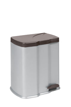 keeeper Gunnar Treteimer silber/anthrazit, 22 l Abfalleimer (2 Behälter)
