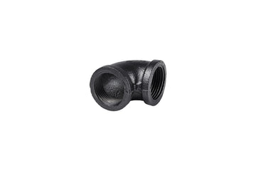 DOLLE PIPE Winkelstück 90° IG/IG Connector schwarz – Eisenrohrsystem