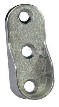 HSI Schrankrohrträger/ Wandträger Lager Zamak vernickelt für 30x15 mm (2 Stück)