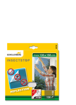 Schellenberg REFLECTION Fenstergitter Insektenschutzgitter mit Feingewebe, 130x150 cm