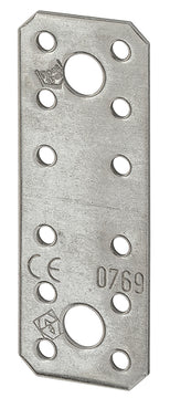 VORMANN ES Flachverbinder aus Edelstahl (V4A), 136x55x2,0 mm