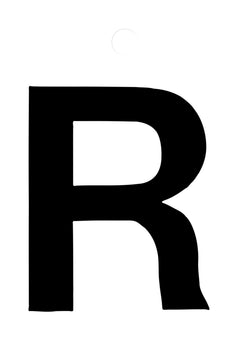 Conmetall Meister Klebebuchstabe R schwarz, Folie