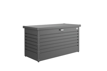 Biohort FreizeitBox 130 in dunkelgrau (Stahlblech), Deckel, 134 x 62 x 71 cm