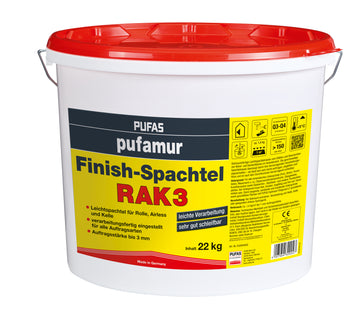 Pufas pufamur Finish-Spachtel als Flächenspachtel/Reparaturspachtel, 22 kg