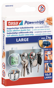 Tesa Powerstrips Large Klebepads weiß, 10 Stück