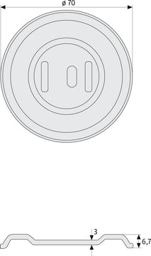 ABUS Gitterrostsicherung GS20, Stange aus verzinktem Eisen, Ø 70 mm, Länge 345 mm