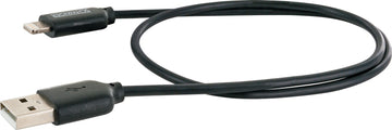 Schwaiger Apple Lightning Sync&Charge Kabel, flach 0,5 m schwarz