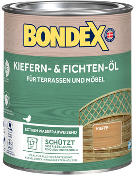 Bondex Holzschutz-Öl Kiefer für Kiefern- und Fichtenholz, 0,75 l