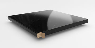 Getalit flex Kante BN112SI, marmor marquina kaviar grau, 650 x 44 mm