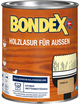 Bondex Holzlasur außen farblos, 0,75 l Kanister