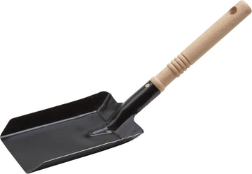 MEISTER Kohlenschaufel aus Stahl, schwarz, mit Holzstiel