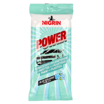 NIGRIN POWER Blue Kunststoff-Pflegetücher (20 Stück)