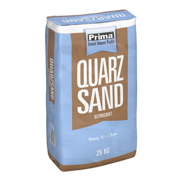 PRIMA Quarzsand, getrocknet 0,7–1,25 mm im 25-kg Papiersack
