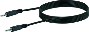SCHWAIGER Audio-Verbindungskabel 1,50 m schwarz, 2x 3,5 mm Klinken