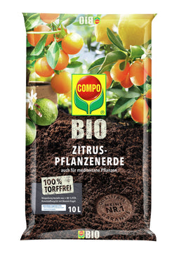 COMPO BIO Zitruspflanzenerde torffrei, 10 L für Zitruspflanzen