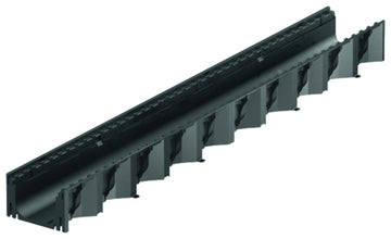 ACO Self Hexaline 2.0 Rinne ohne Rost, Kunststoff PP, schwarz – 1 m