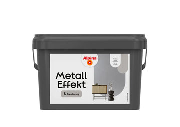 ALPINA Effekt Farben Metall Effekt Grundierung Silber, 2,5 l Eimer