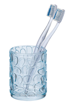 WENKO Vetro Zahnputzbecher aus Glas rund für Zahnbürsten