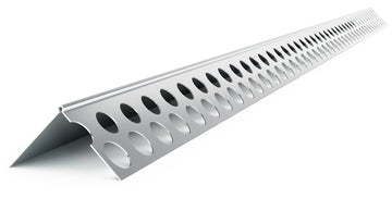 BAUKOM Abschlussprofil Alu glatt, Kantenprofil für Trockenbau (1 mm)