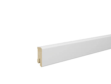 Osmo Sockelleiste foliert Uni Weiß, MDF-Träger, Höhe, Clip 3