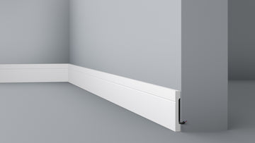 NMC Fußleiste HDP Decoflair C12, weiß, Kunststoff, 2 m Länge (110x15 mm)
