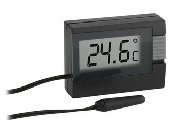 TFA Elektro-Thermometer schwarz für Innen- und Außentemperatur