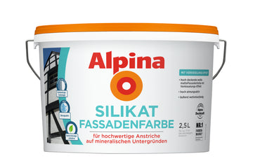Alpina Fassadenfarbe Silikat weiß