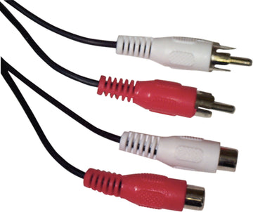 Schwaiger Cinch-Audio-Verlängerungskabel schwarz, 10,00 m (2 Stück)