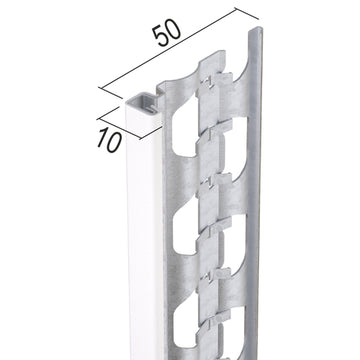 Protektorwerk 1224 Putzabschlussprofil außen, 10 mm, 3 m, weiß