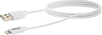 Schwaiger Sync&Charge Lightning Kabel 2,00 m, flach, weiß