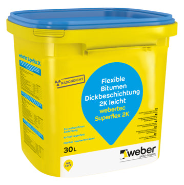weber.tec Superflex 2K Bitumendickbeschichtung schwarz, 30 l